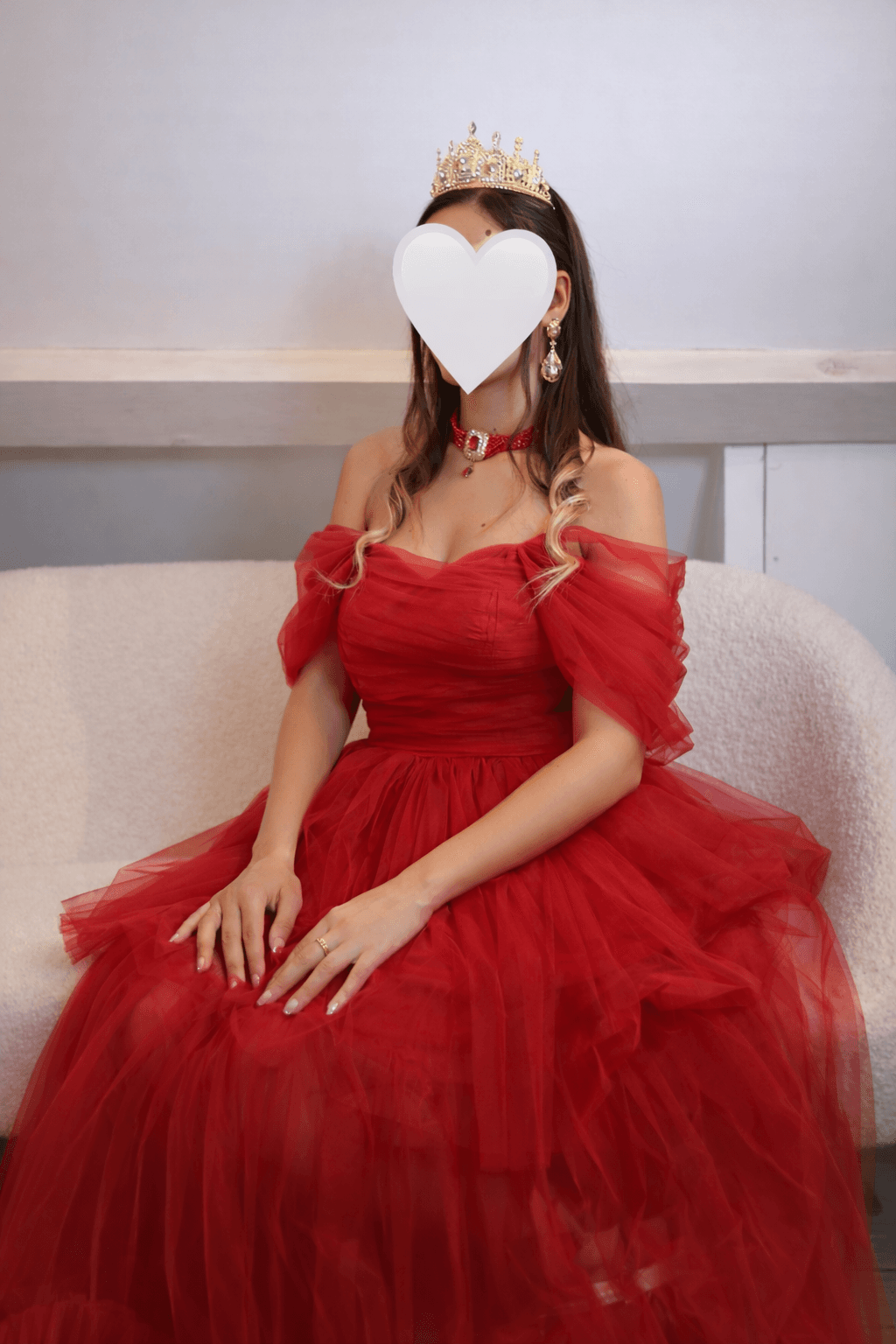 Robe Princesse Rouge en Tulle